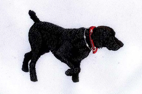 Black Labrador Embroidery Design for Etsy Products