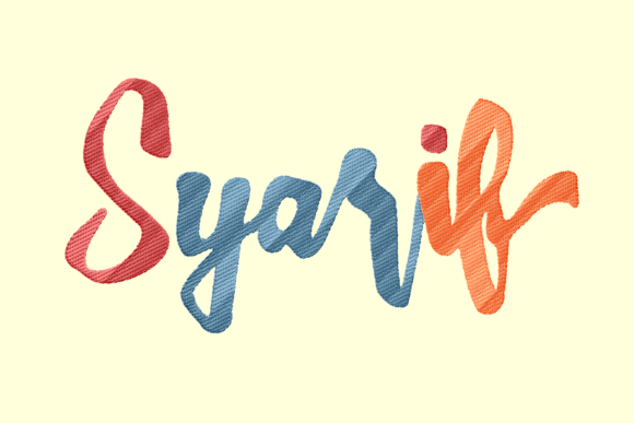 Syarif Lettering: Elegant Embroidery for Etsy Sellers